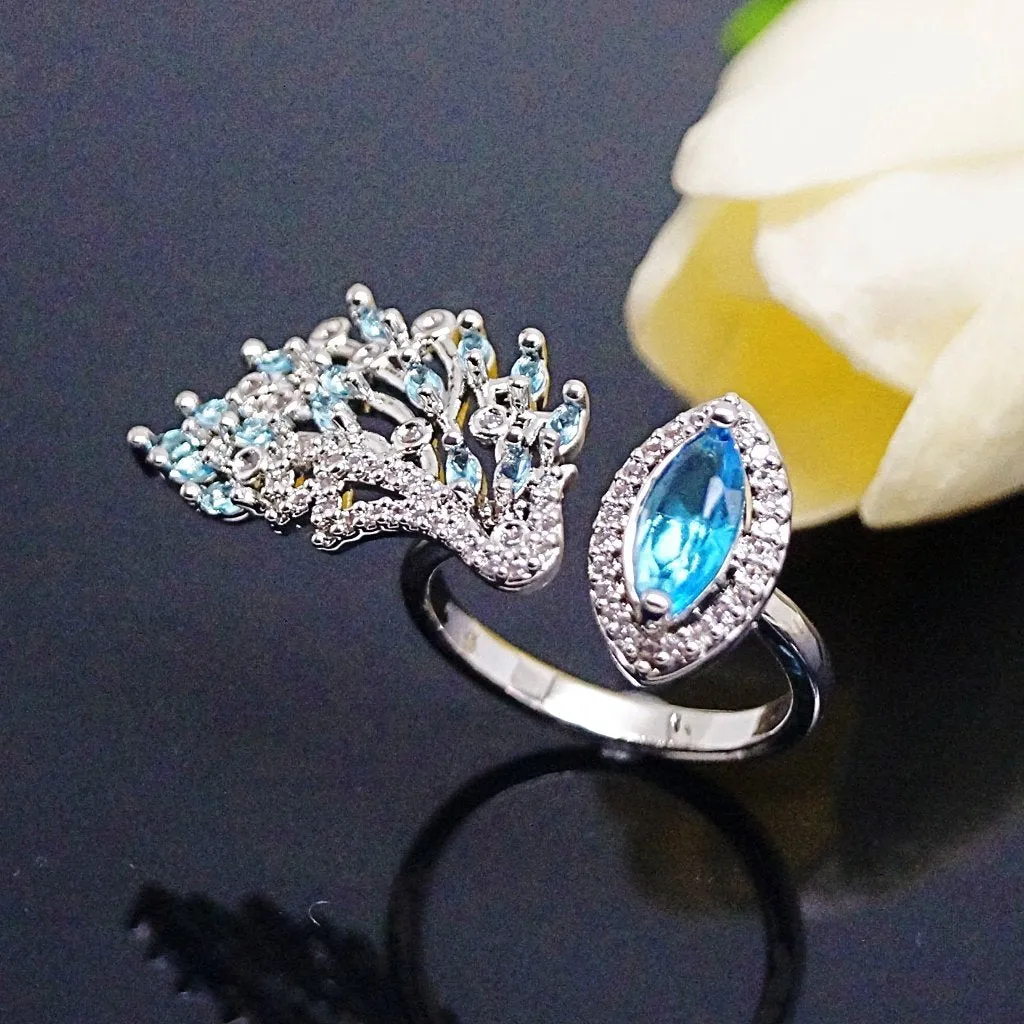 Aquamarine Adjustable Ring