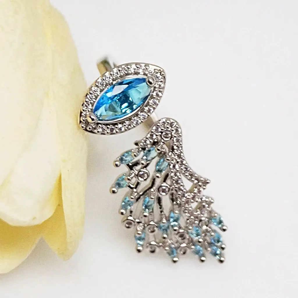 Aquamarine Adjustable Ring
