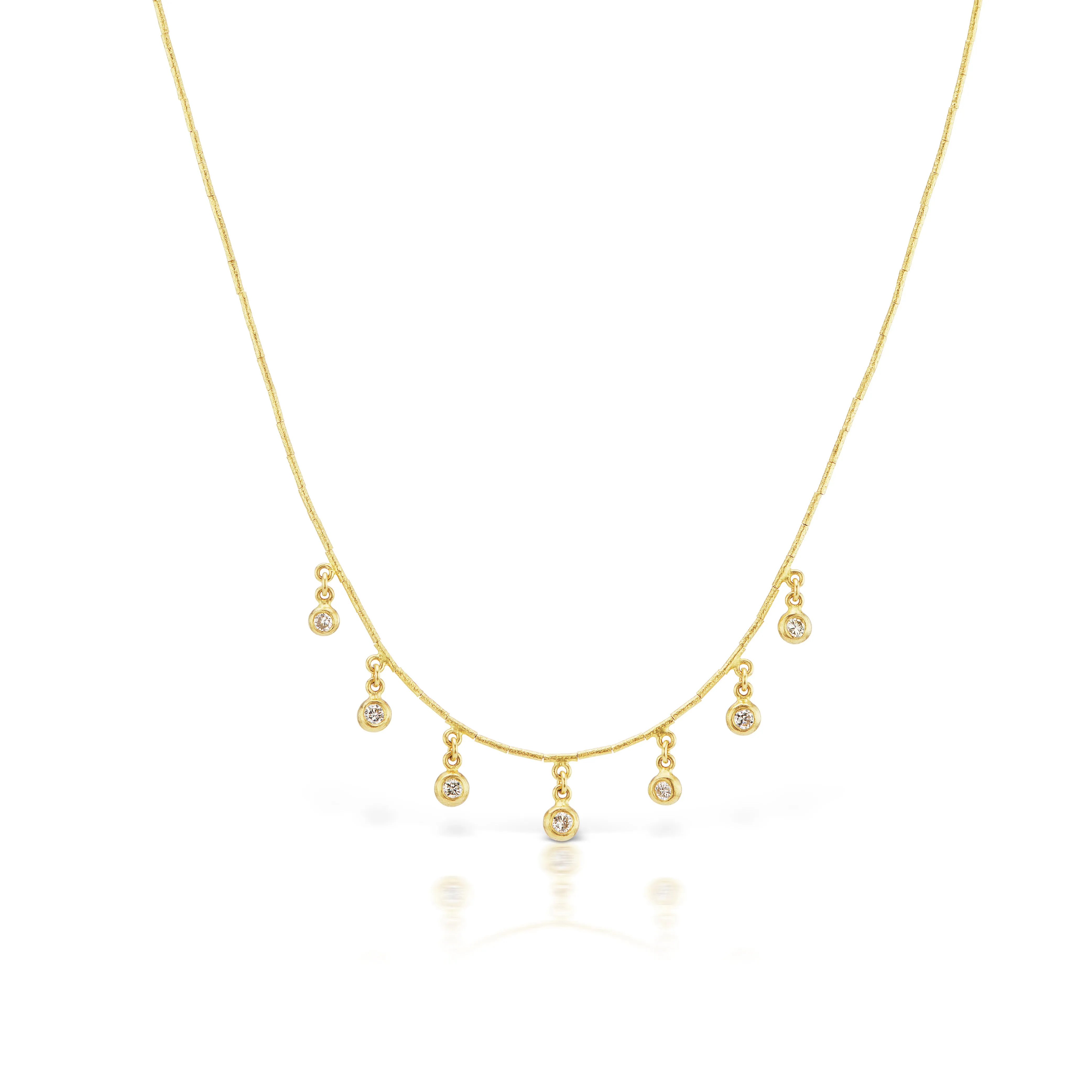 ARA 24k Diamond Drop Dangle Necklace