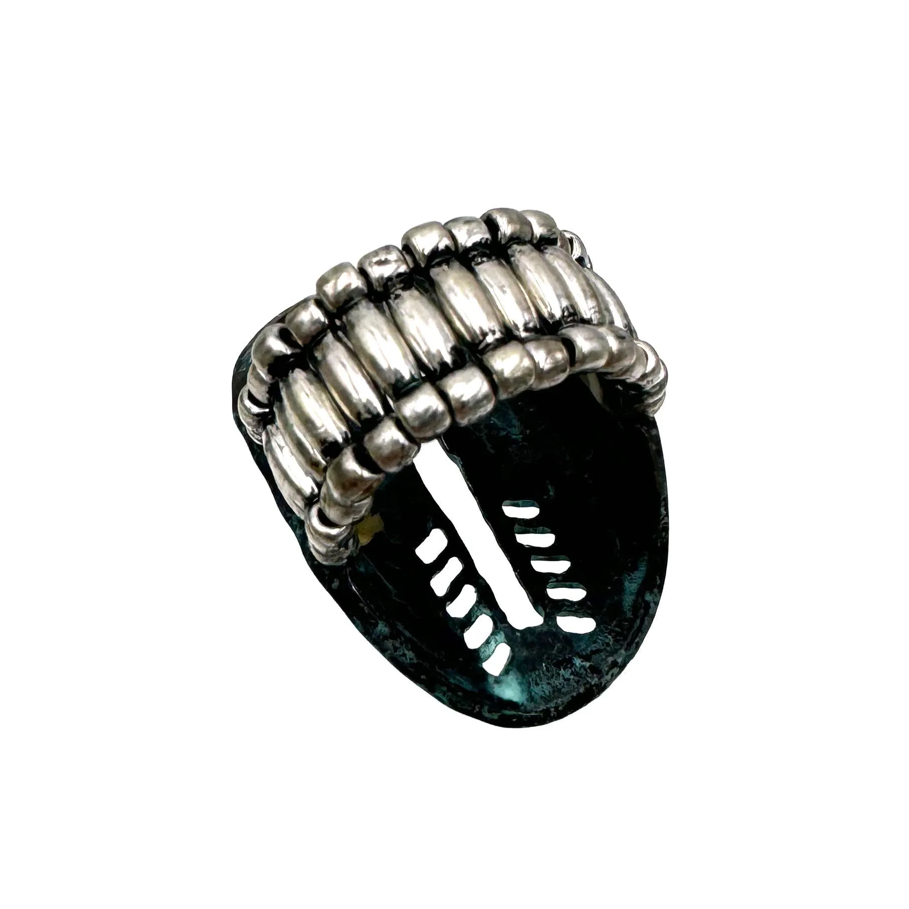 Arrow Cutout Metal Stretch Ring: Copper