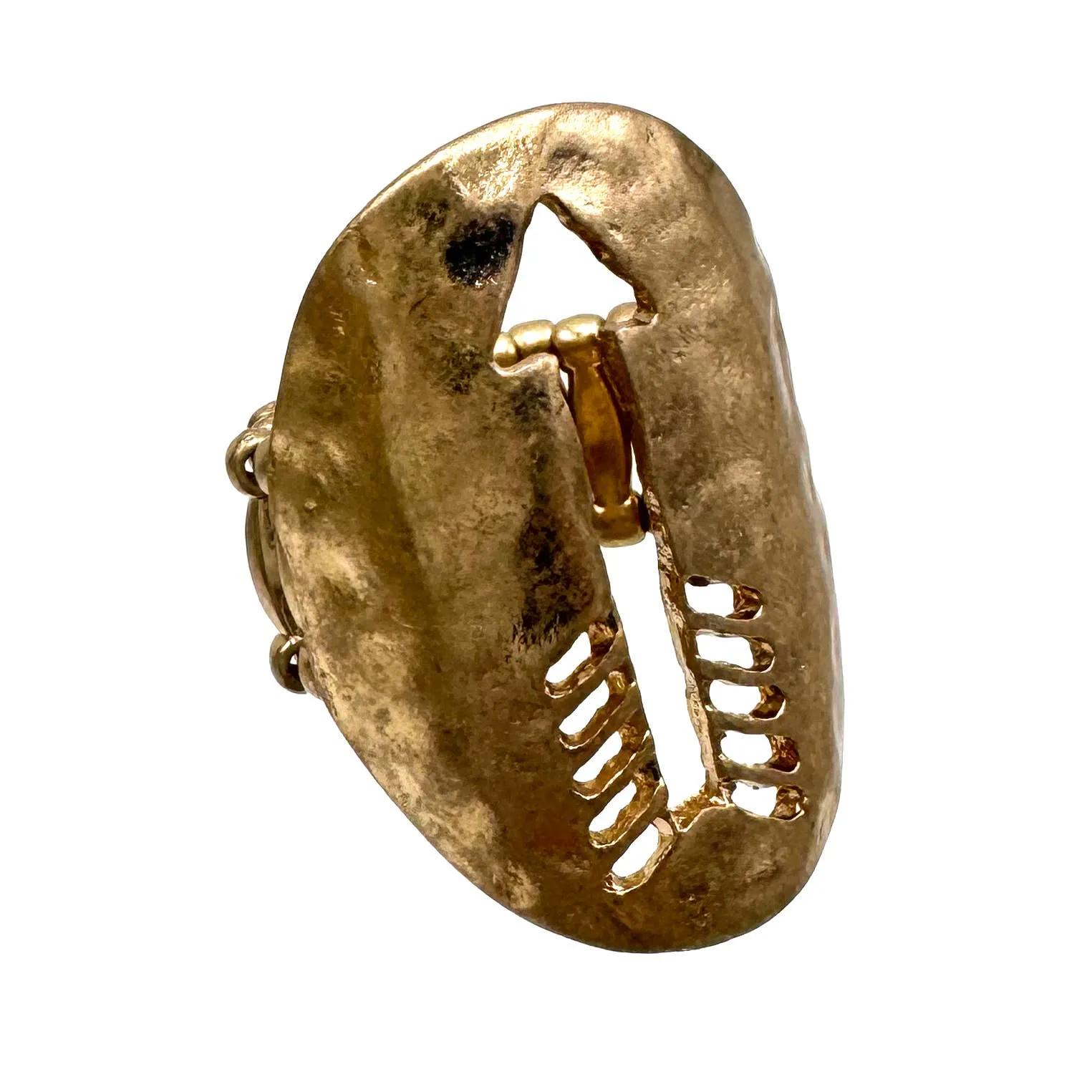 Arrow Cutout Metal Stretch Ring: Copper