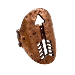 Arrow Cutout Metal Stretch Ring: Copper