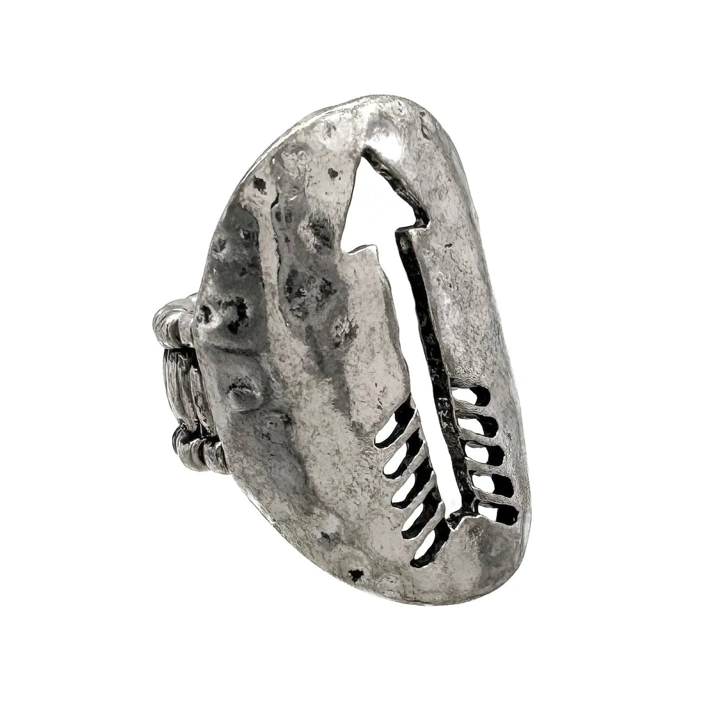 Arrow Cutout Metal Stretch Ring: Copper