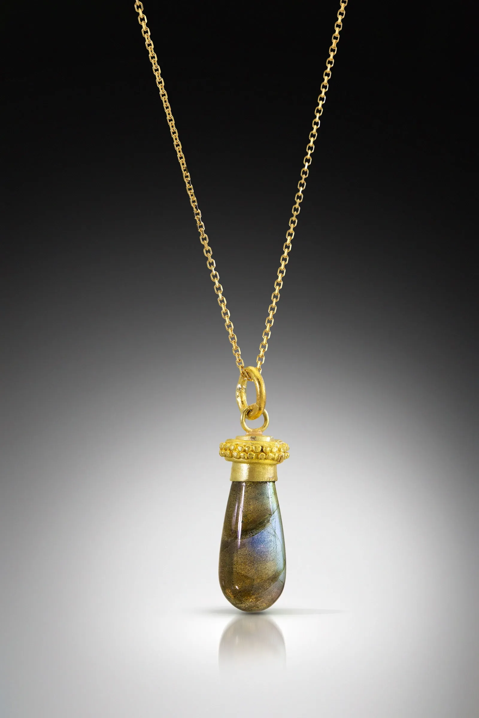 Atmosphere Teardrop Pendants in 22K