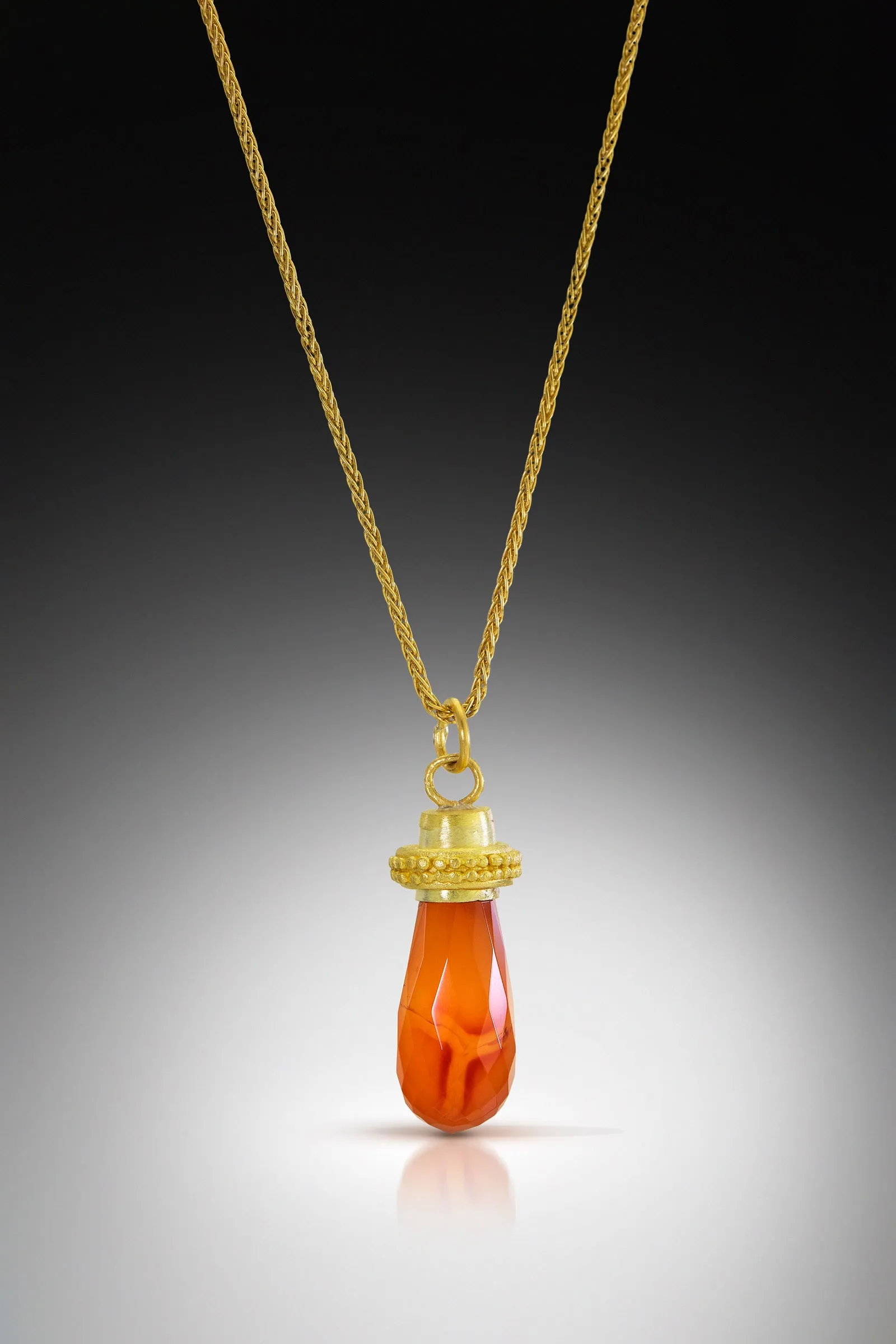Atmosphere Teardrop Pendants in 22K