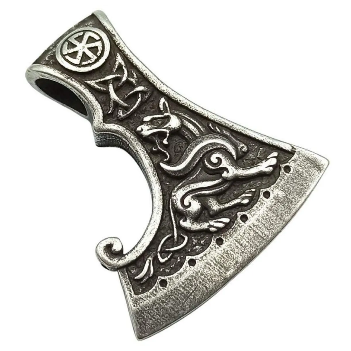 Axe of Perun bronze pendant
