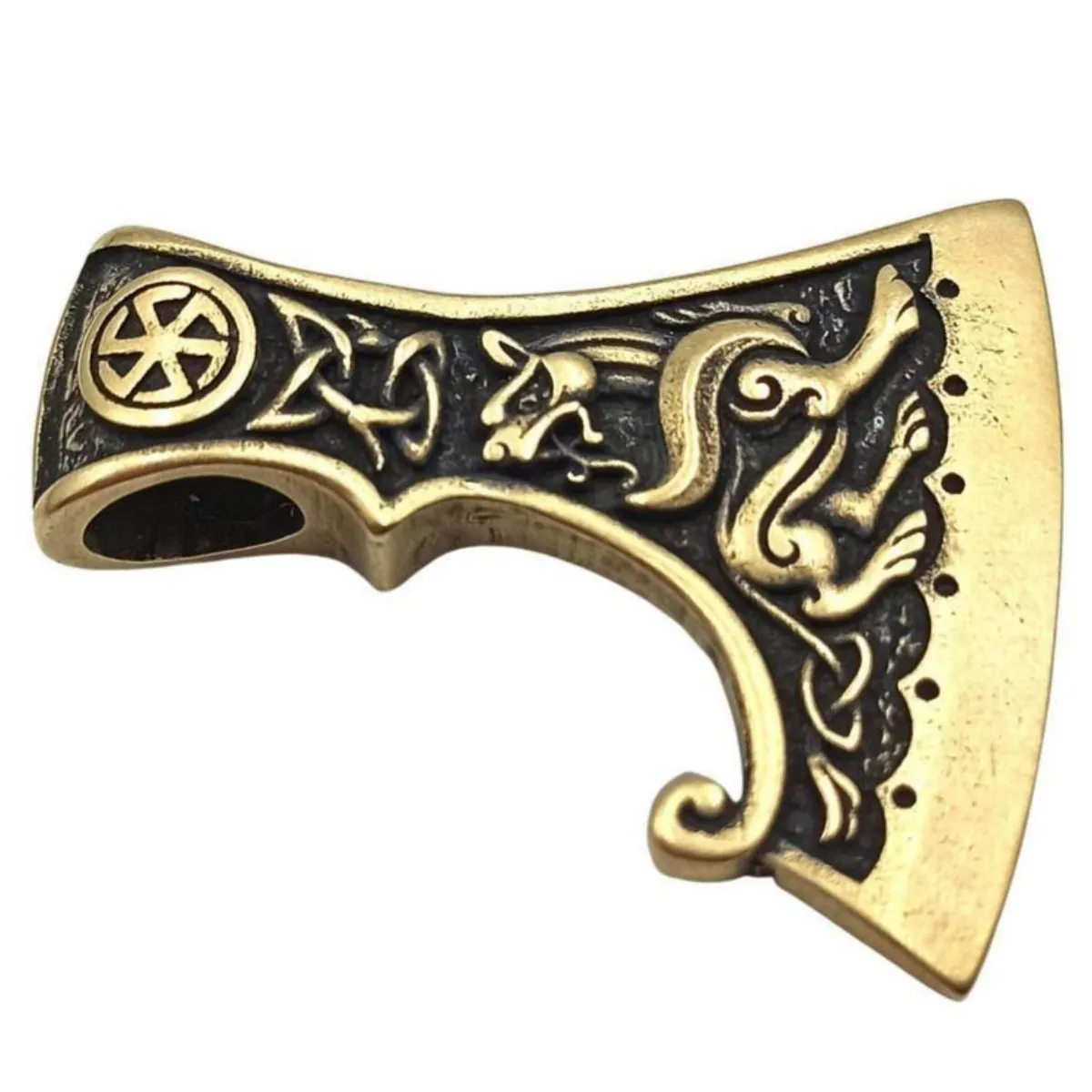 Axe of Perun bronze pendant