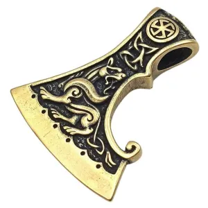 Axe of Perun bronze pendant