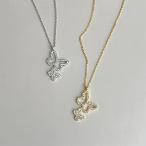 Back to Back Butterfly Necklace