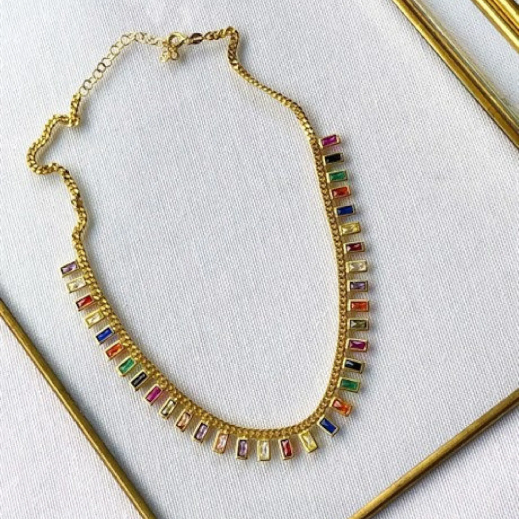 Baguette Diamond Necklace