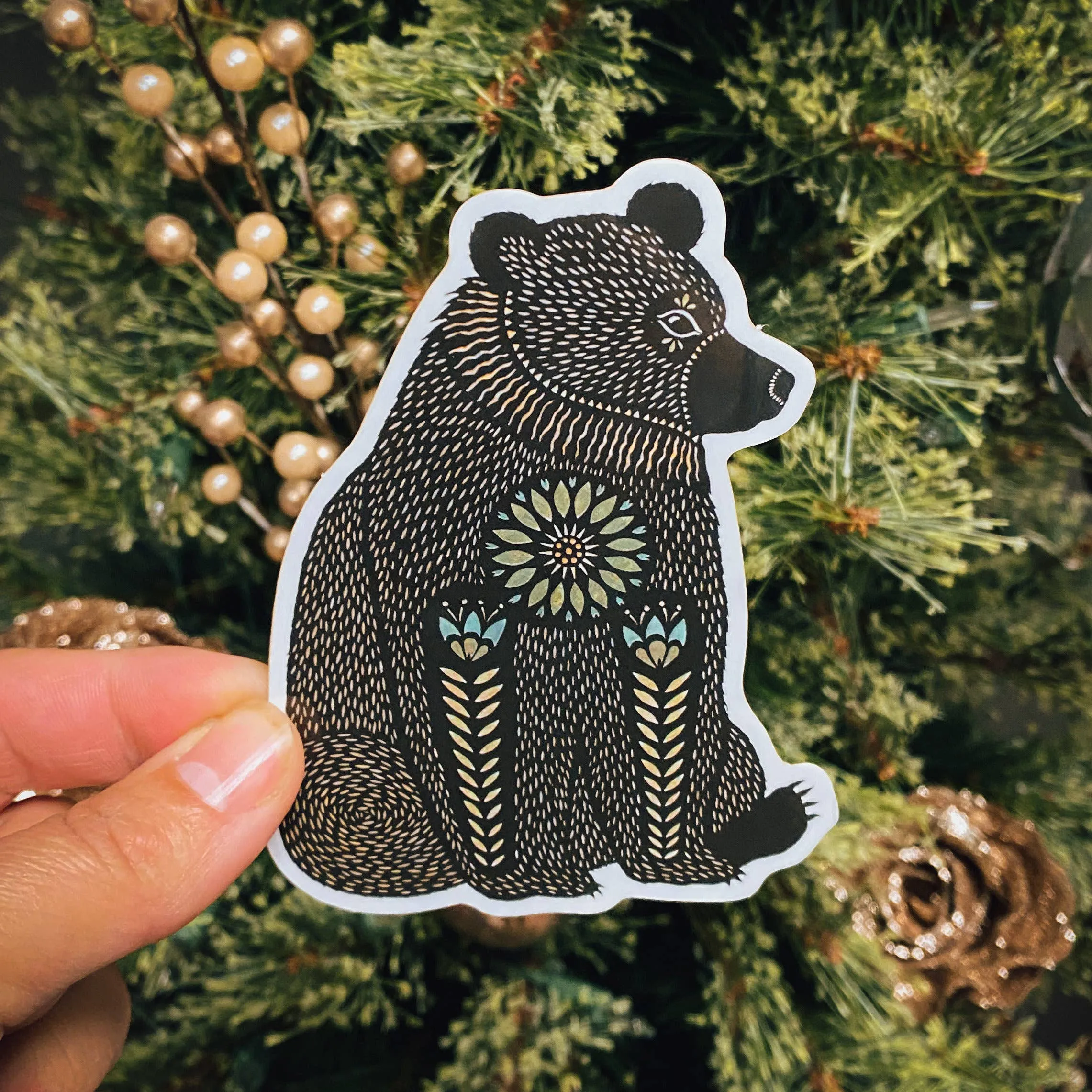Bear from "We Never Needed Words" Glossy Vinyl Sticker