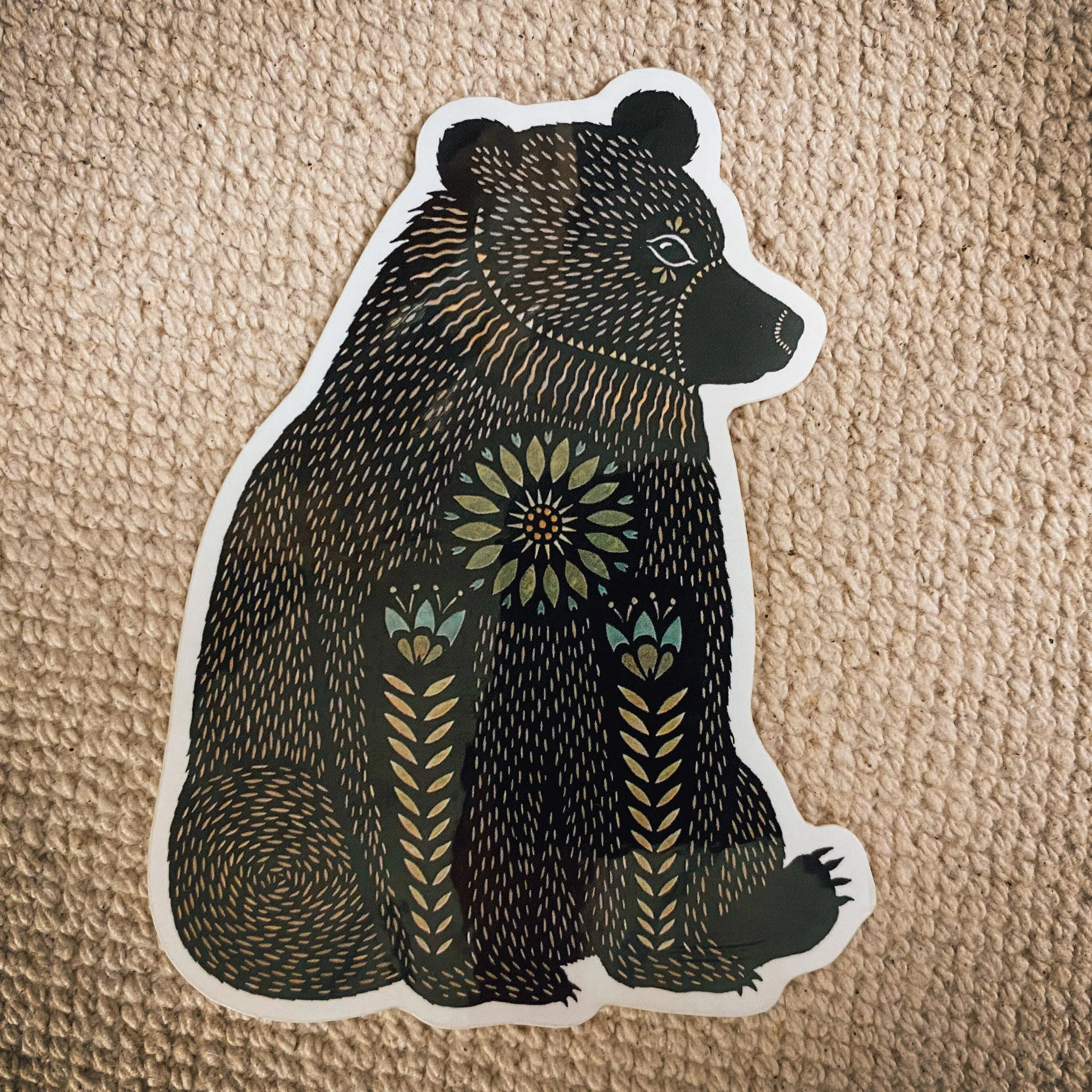 Bear from "We Never Needed Words" Glossy Vinyl Sticker