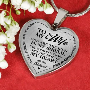 BEST OF MY HEART FOR MY WIFE LUXURY HEART NECKLACE