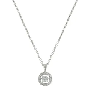 BGNC3869RG Necklace - Dancing CZ  Halo RG