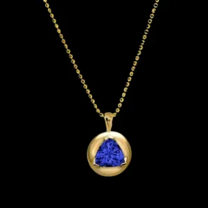 Blue Sapphire Solitaire Necklace