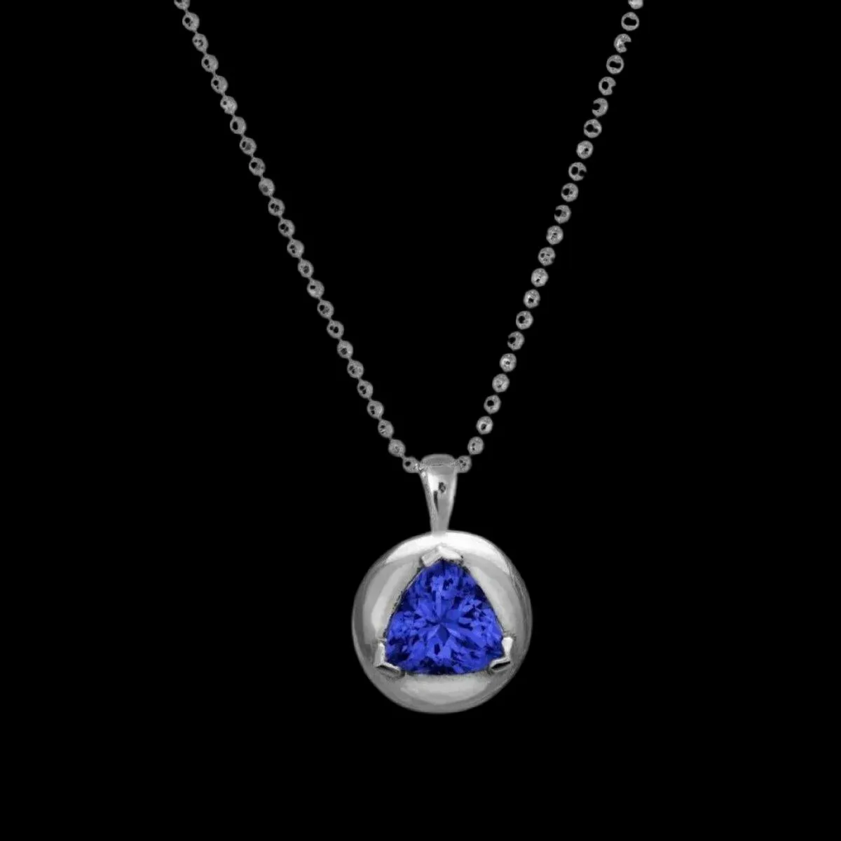 Blue Sapphire Solitaire Necklace