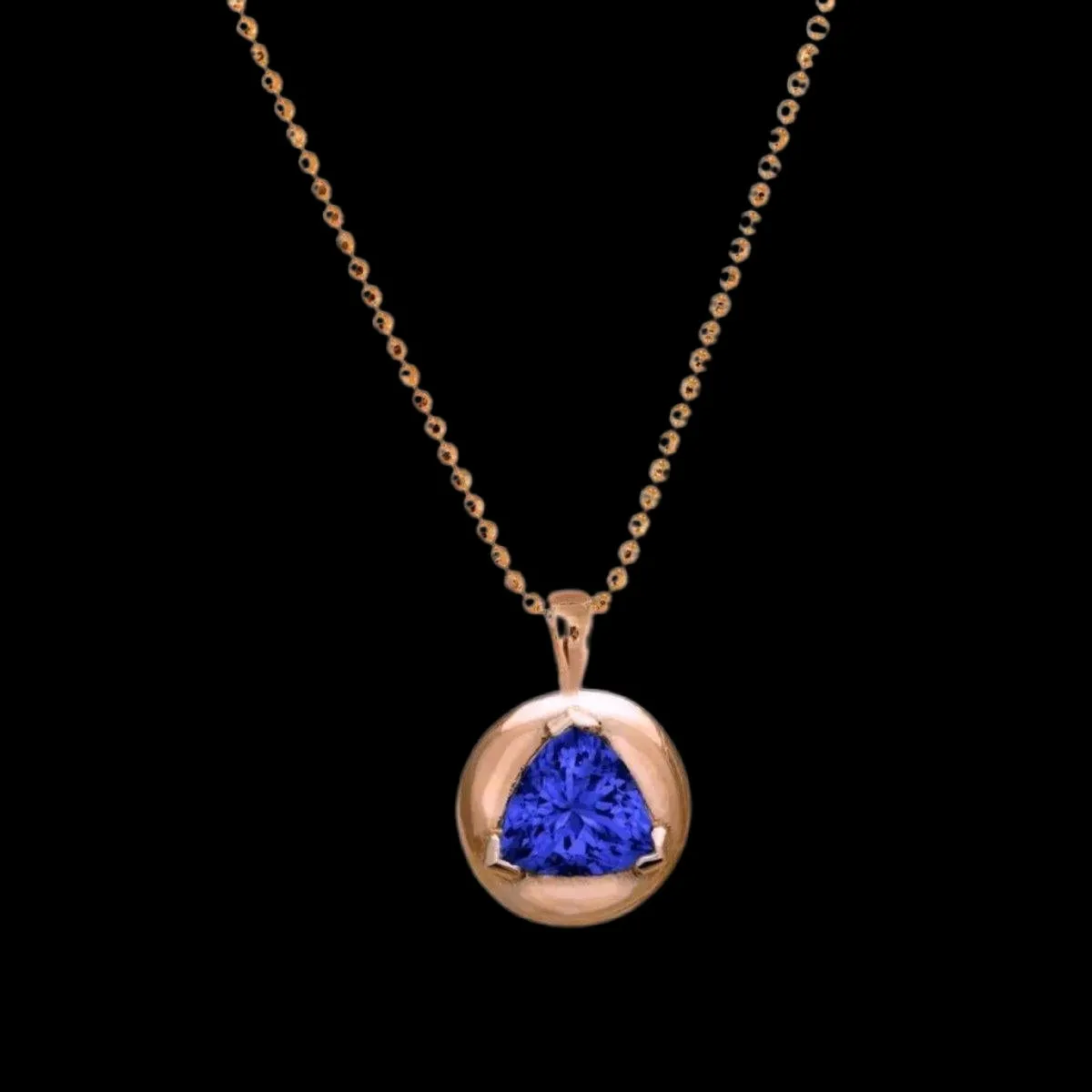 Blue Sapphire Solitaire Necklace