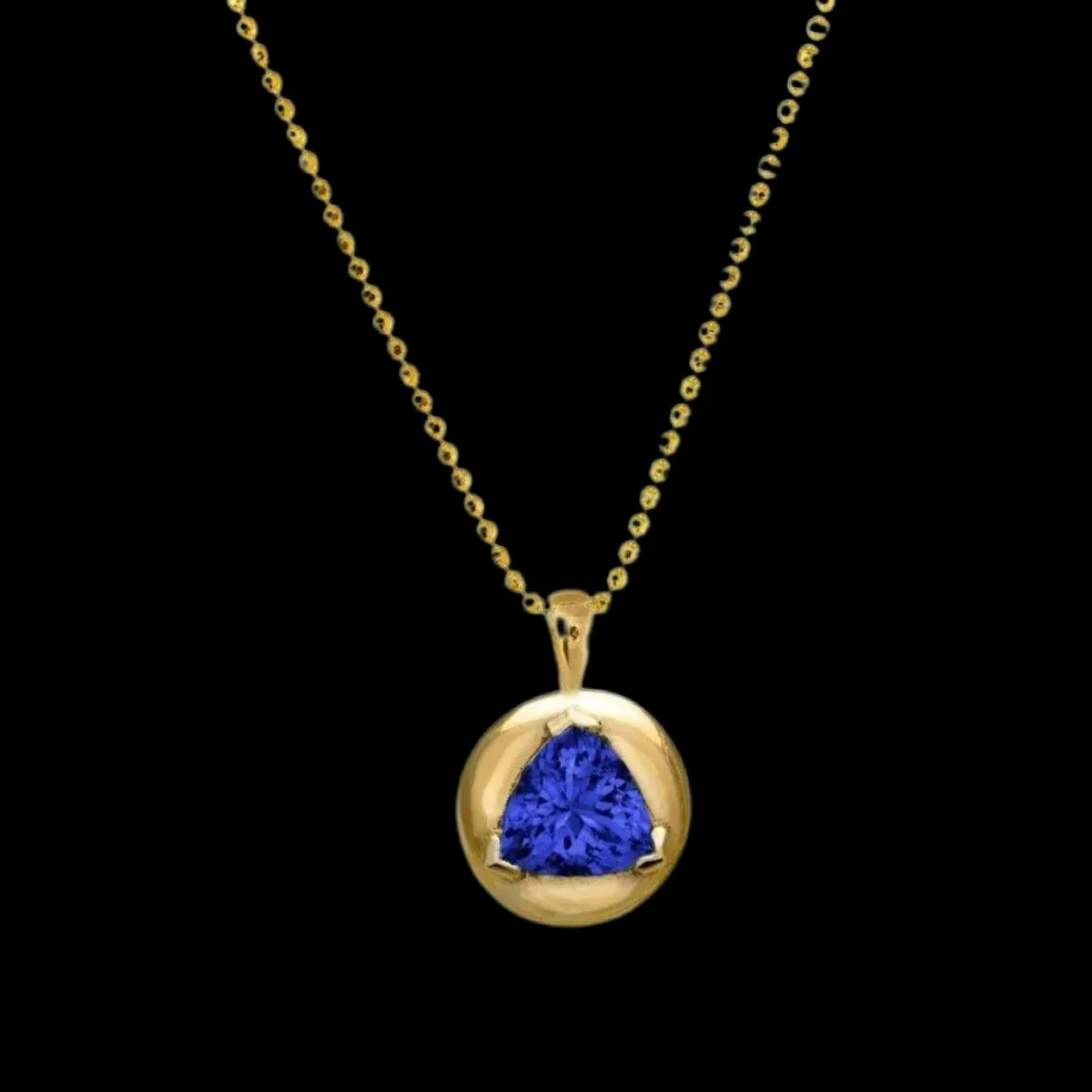 Blue Sapphire Solitaire Necklace