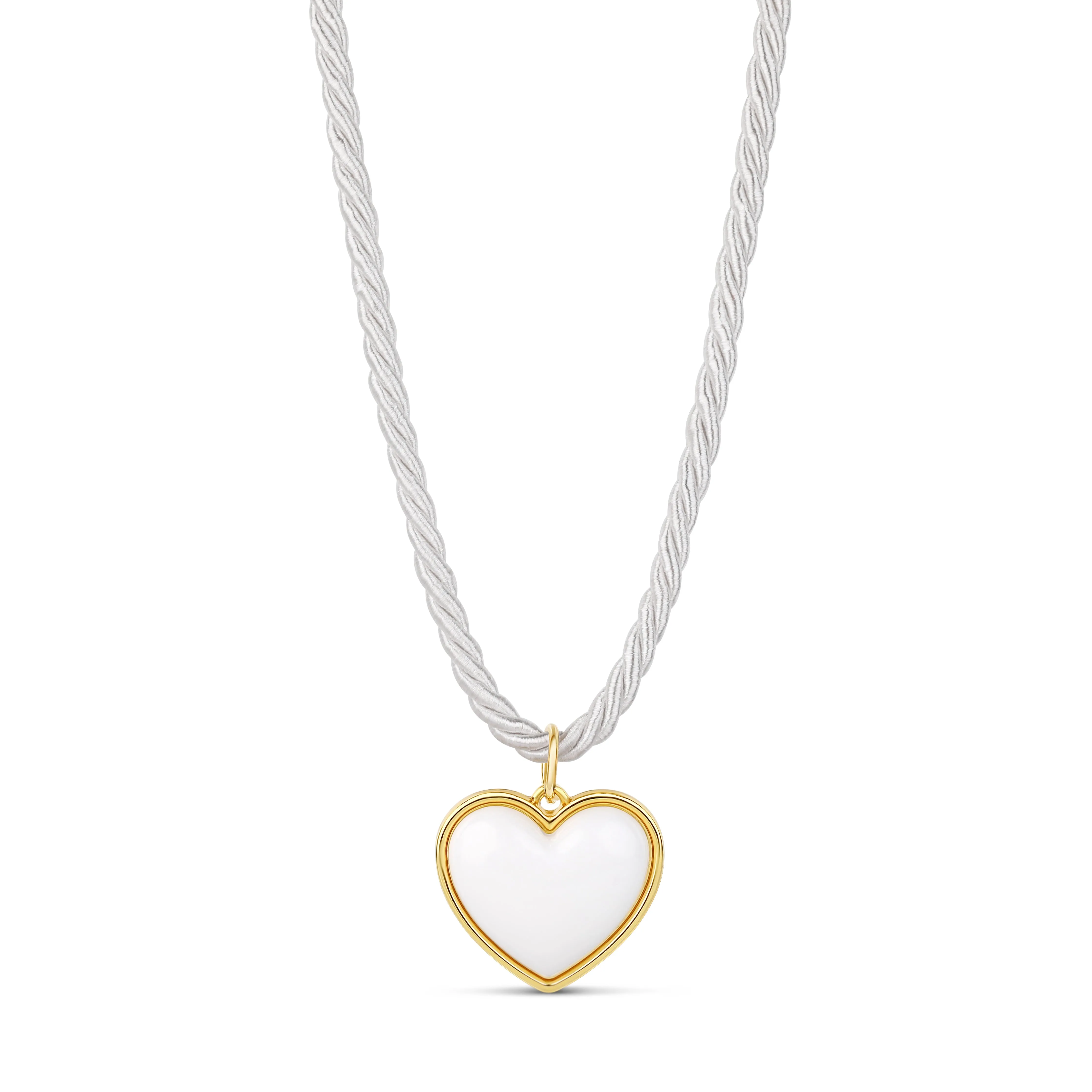 Bold Heart Cord Pendant Necklace