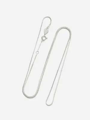 Box Chain Necklace - 42cm - Silver