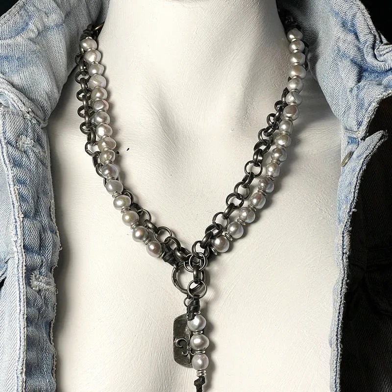 Bridgette Pearl Double Strand Necklace