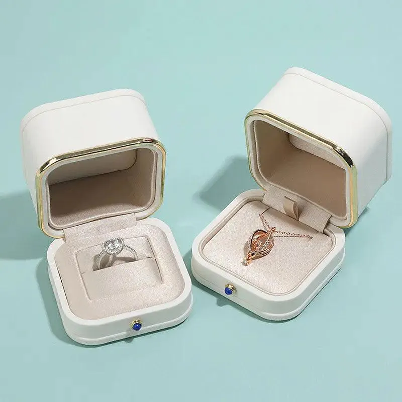 Bulk Ring Boxes with Gold Trim