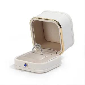 Bulk Ring Boxes with Gold Trim