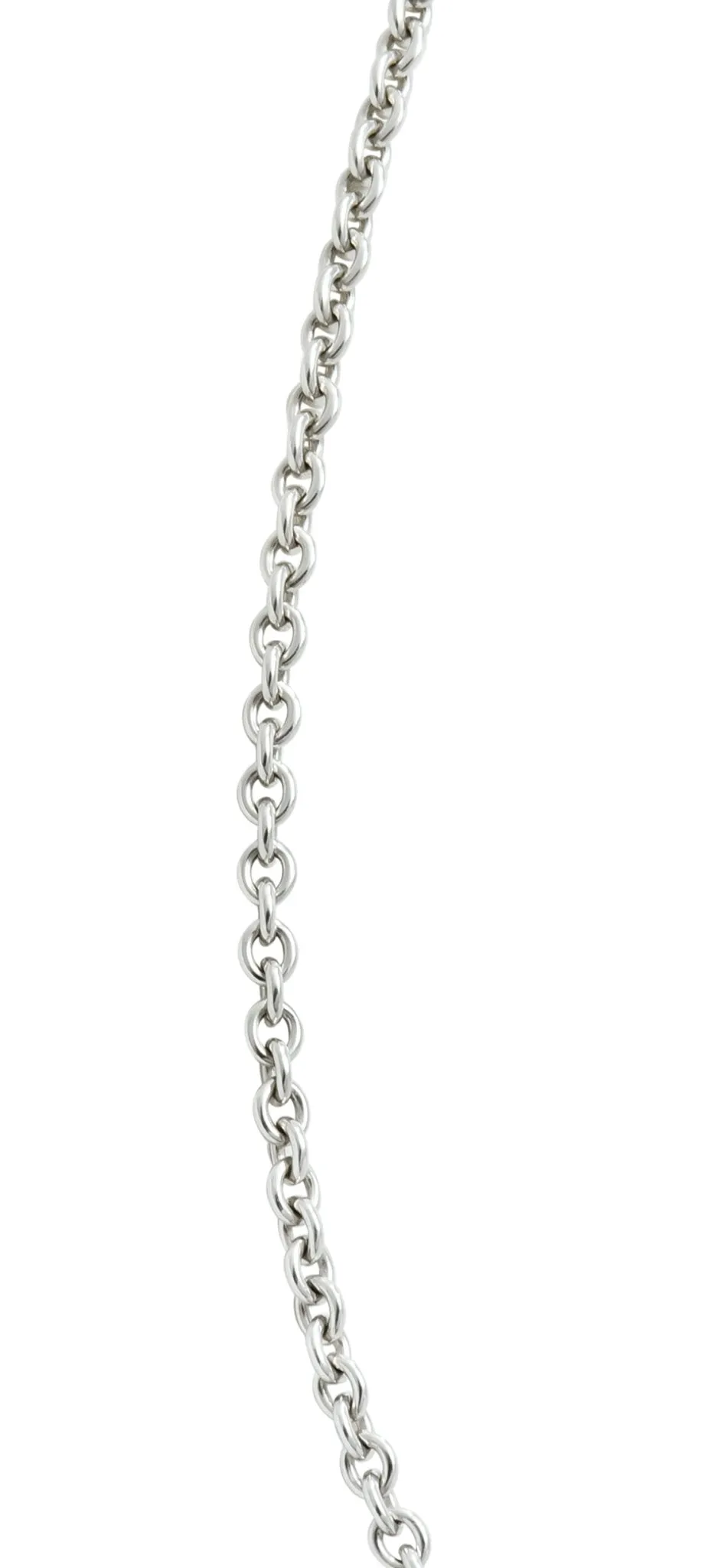 Cartier Diamond 18 Karat White Gold Contemporary French Solitaire Necklace