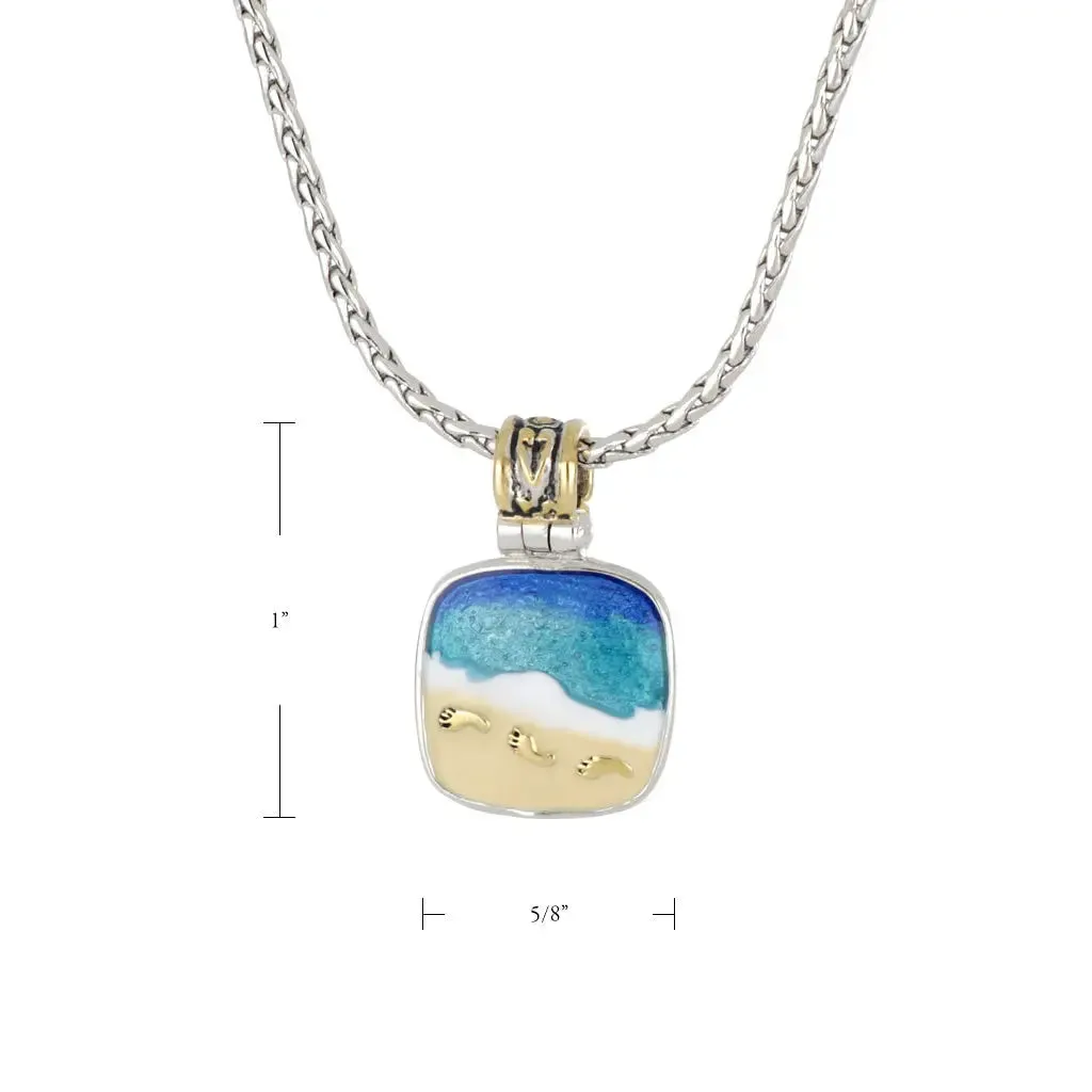 Celebration Memories - Footprints in the Sand Pendant Necklace