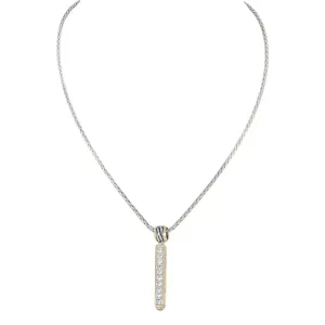 Celebration Petite Pavé - Bar Necklace