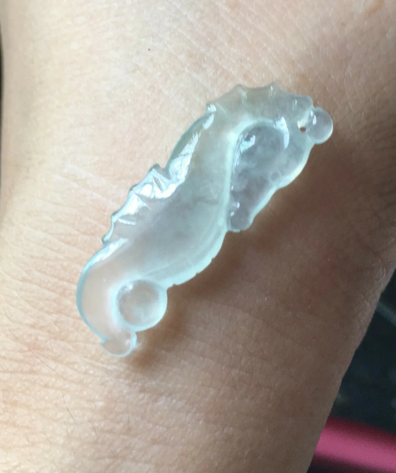 Certified Natural Icy Jadeite Emerald Jade Highly Translucent Dragon Horse Pendant《Grade A》ZS19221629