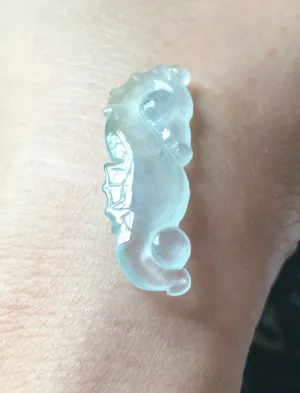 Certified Natural Icy Jadeite Emerald Jade Highly Translucent Dragon Horse Pendant《Grade A》ZS19221629