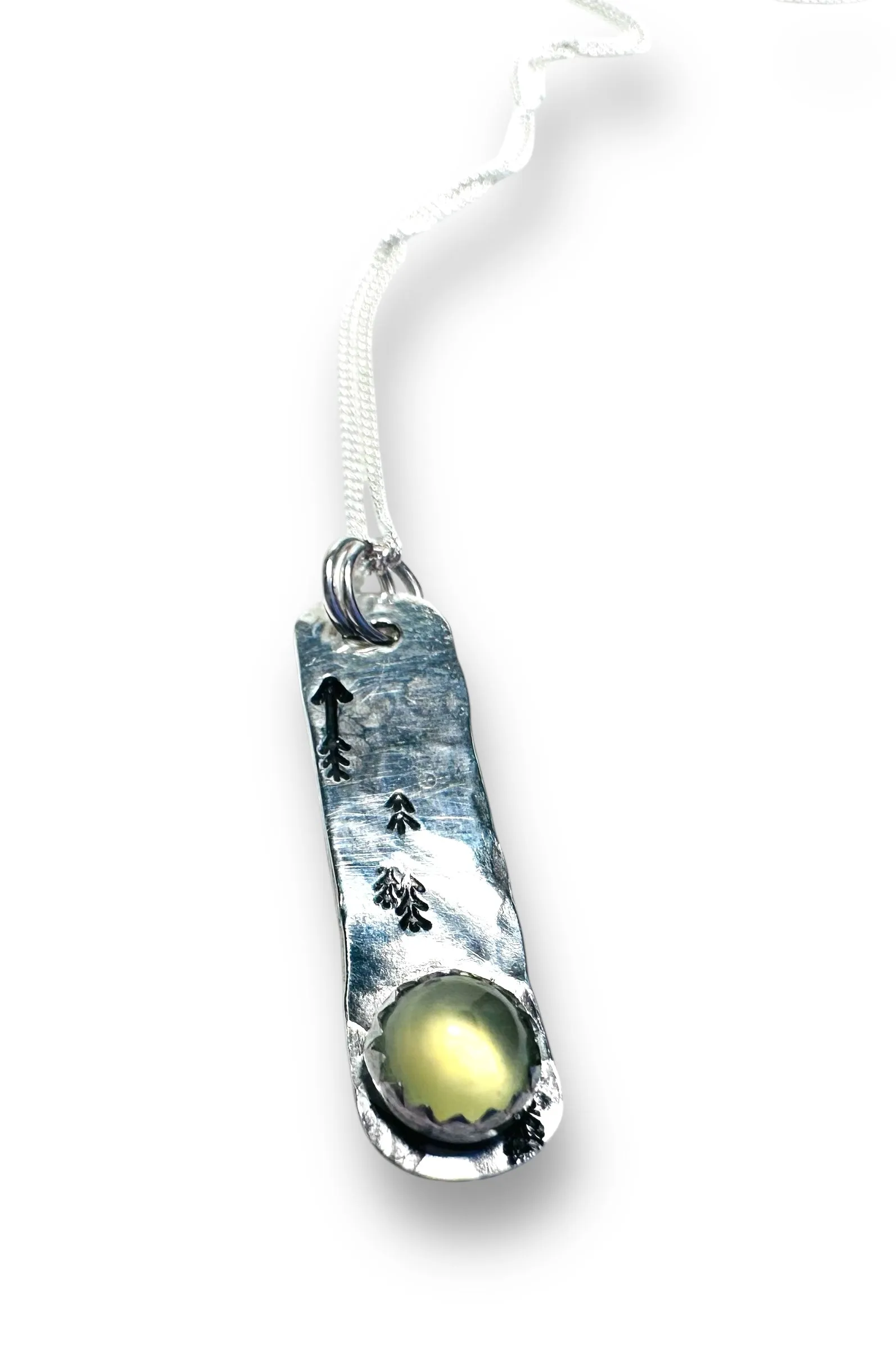 Chalcedony Tag Necklace