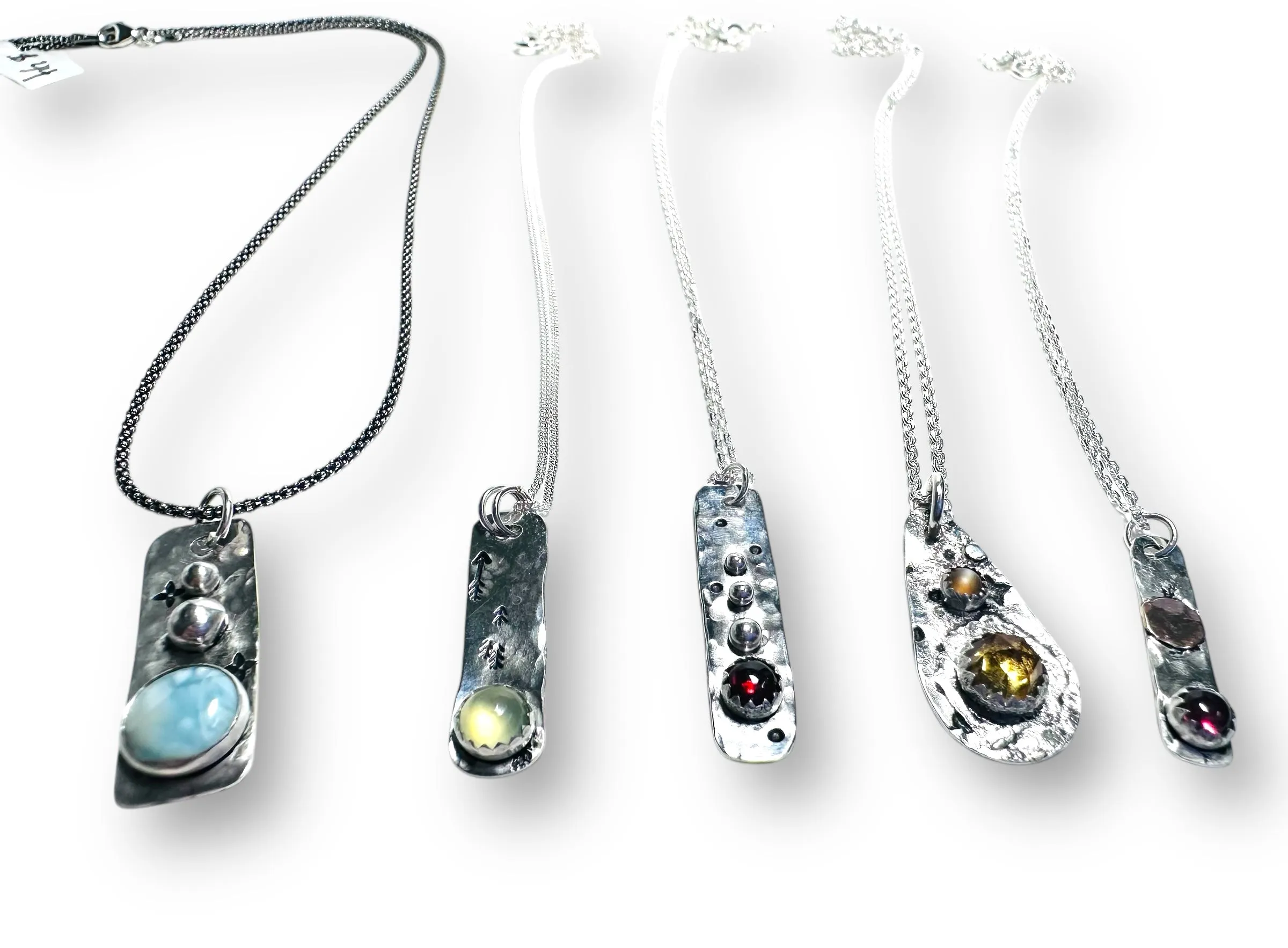 Chalcedony Tag Necklace
