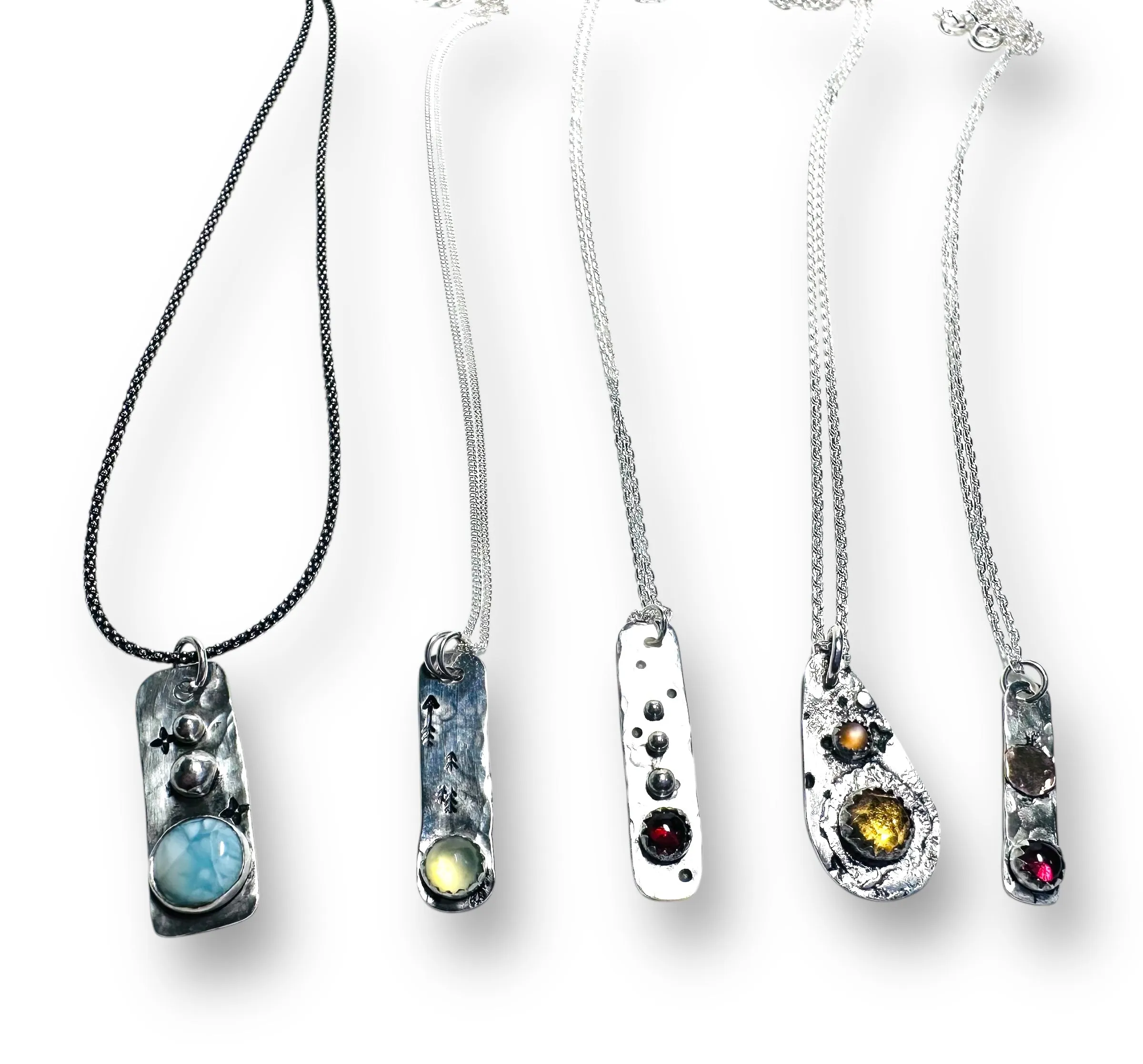 Chalcedony Tag Necklace