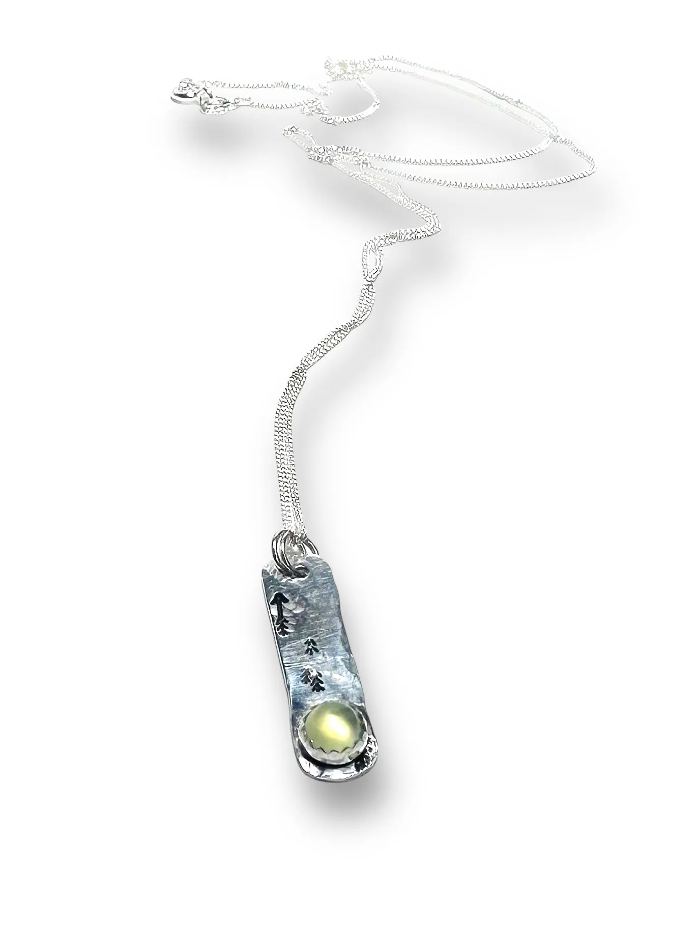 Chalcedony Tag Necklace
