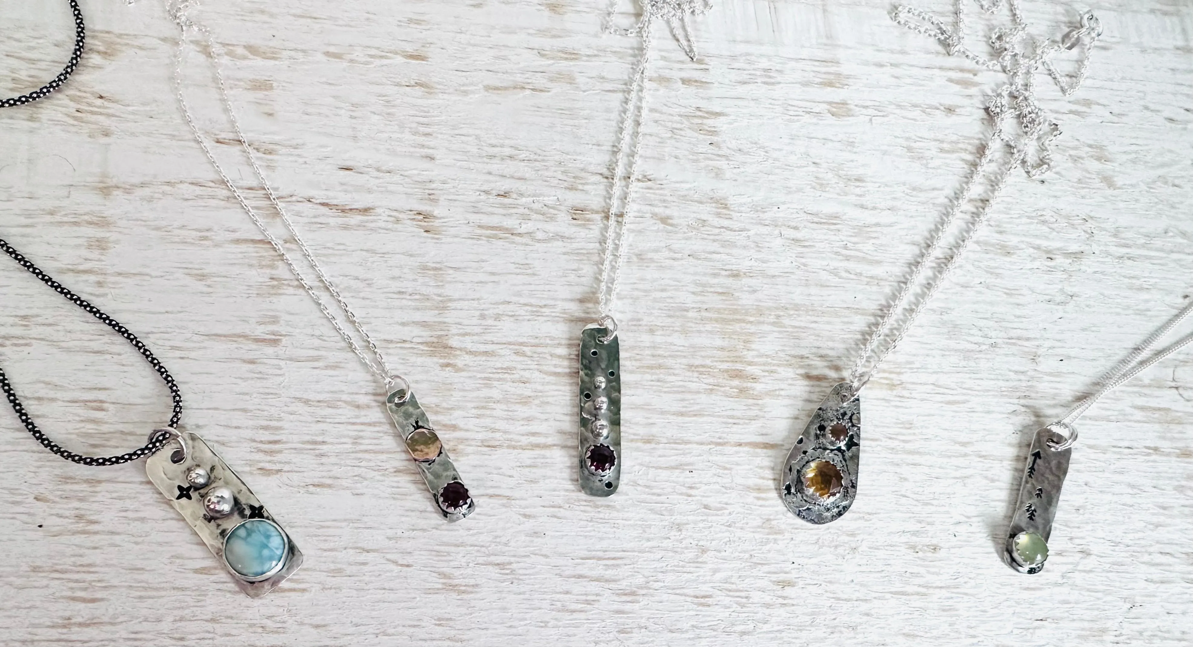 Chalcedony Tag Necklace