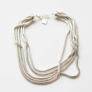 chic shining silver necklace
