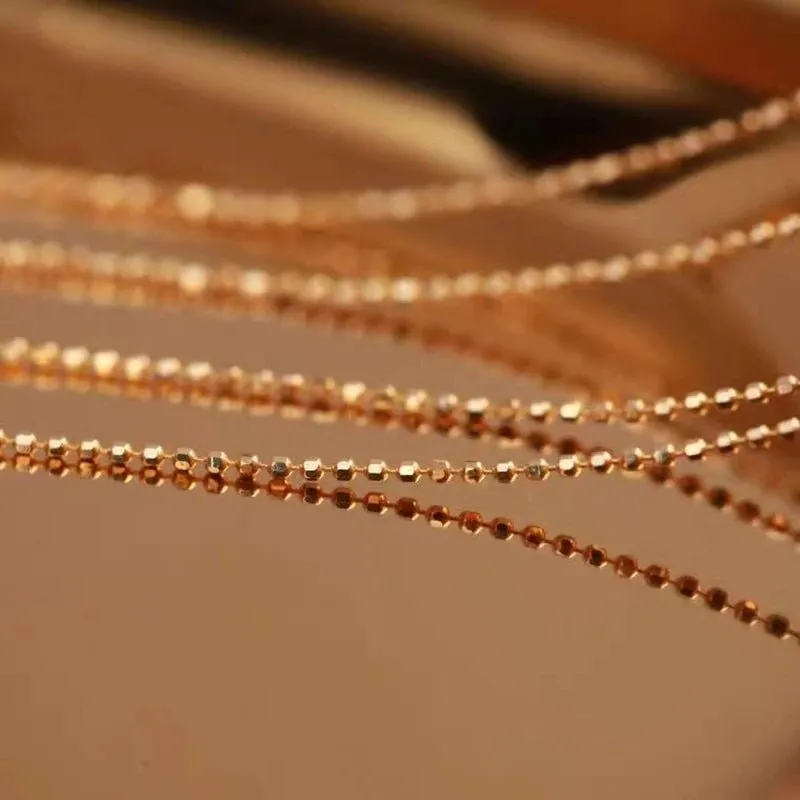 Classic 18k Yellow Gold Bead Necklace