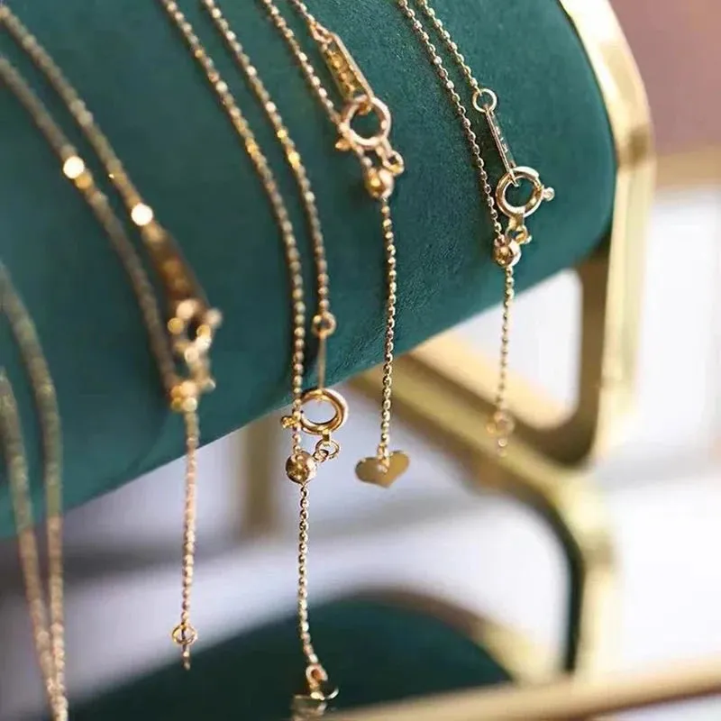 Classic 18k Yellow Gold Bead Necklace