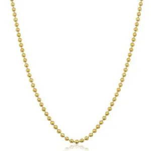 Classic 18k Yellow Gold Bead Necklace