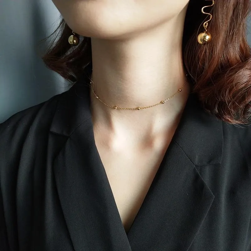 Classic Beaded Choker Necklace