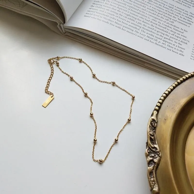 Classic Beaded Choker Necklace