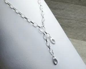CLASSIC SILVER CHARM NECKLACE - 2 CHARM HOLDERS