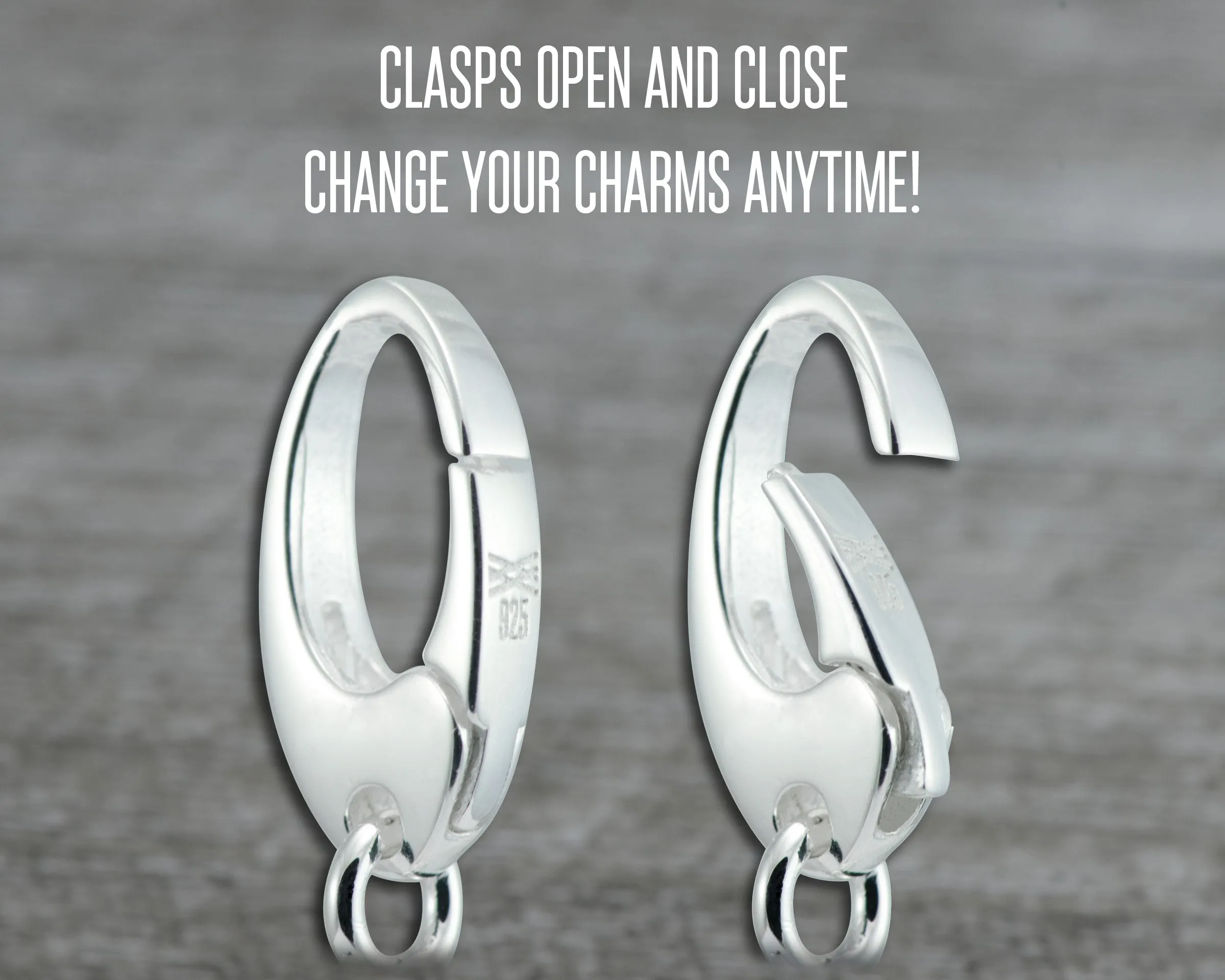 CLASSIC SILVER CHARM NECKLACE - 2 CHARM HOLDERS