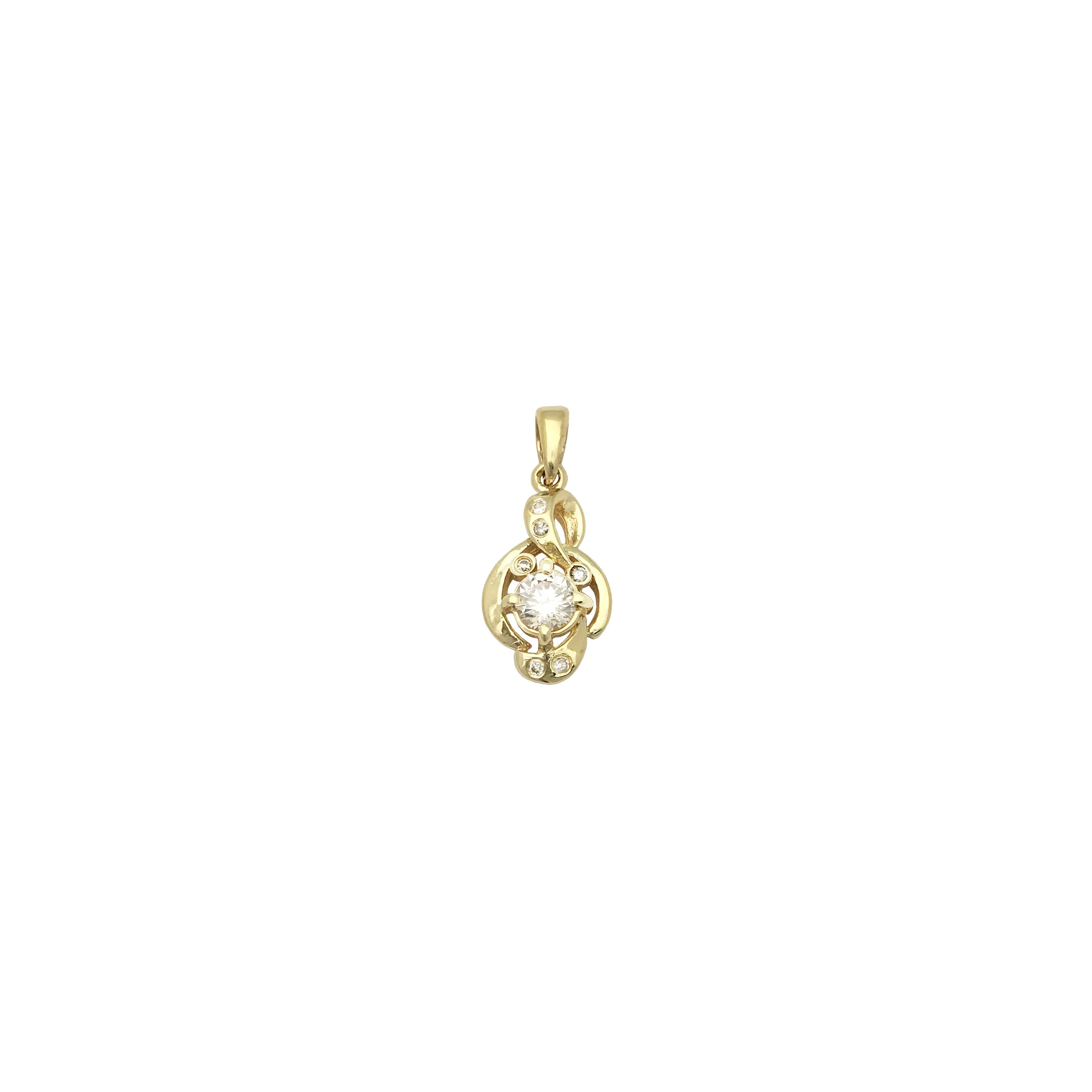 Clef Diamond Pendant (14K)