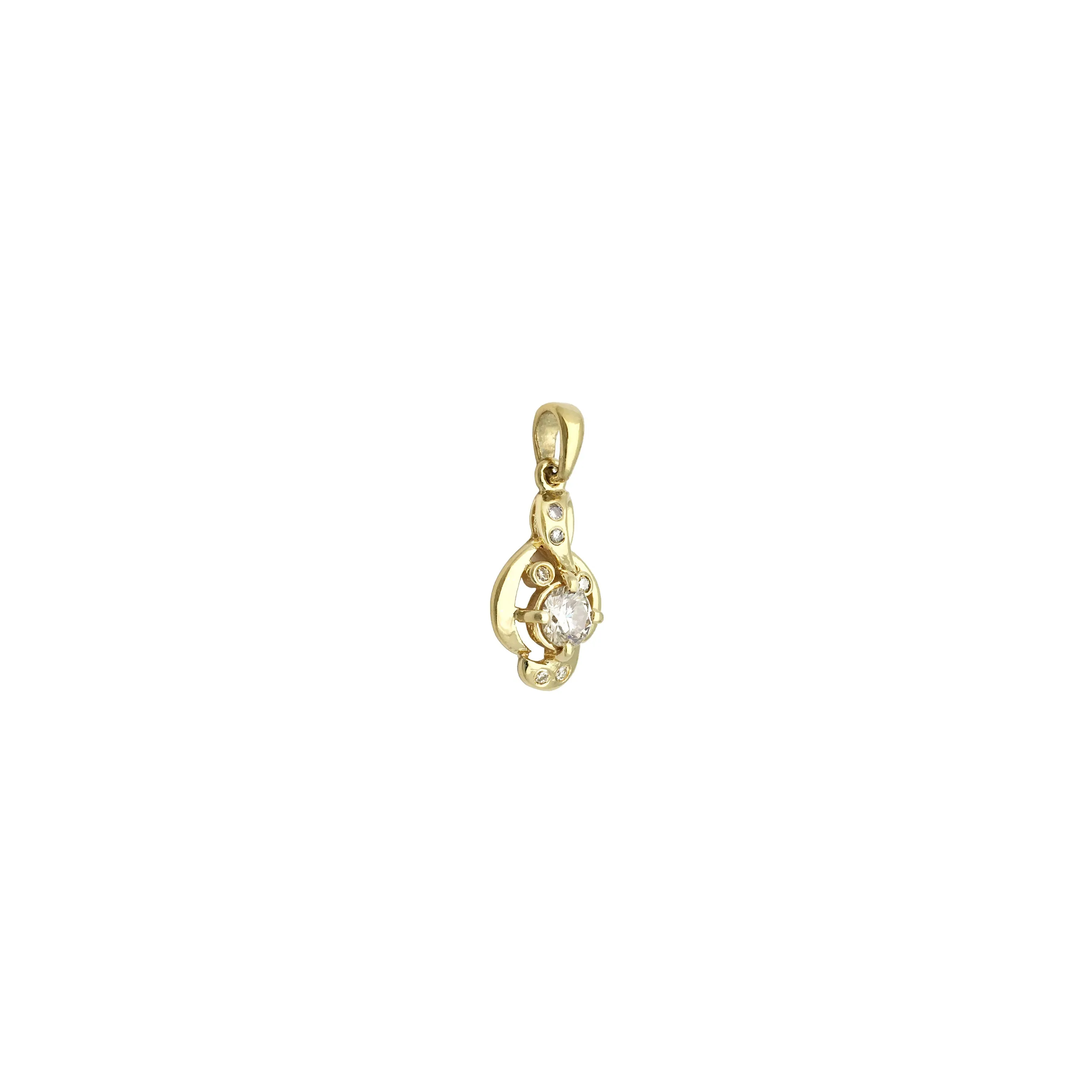 Clef Diamond Pendant (14K)