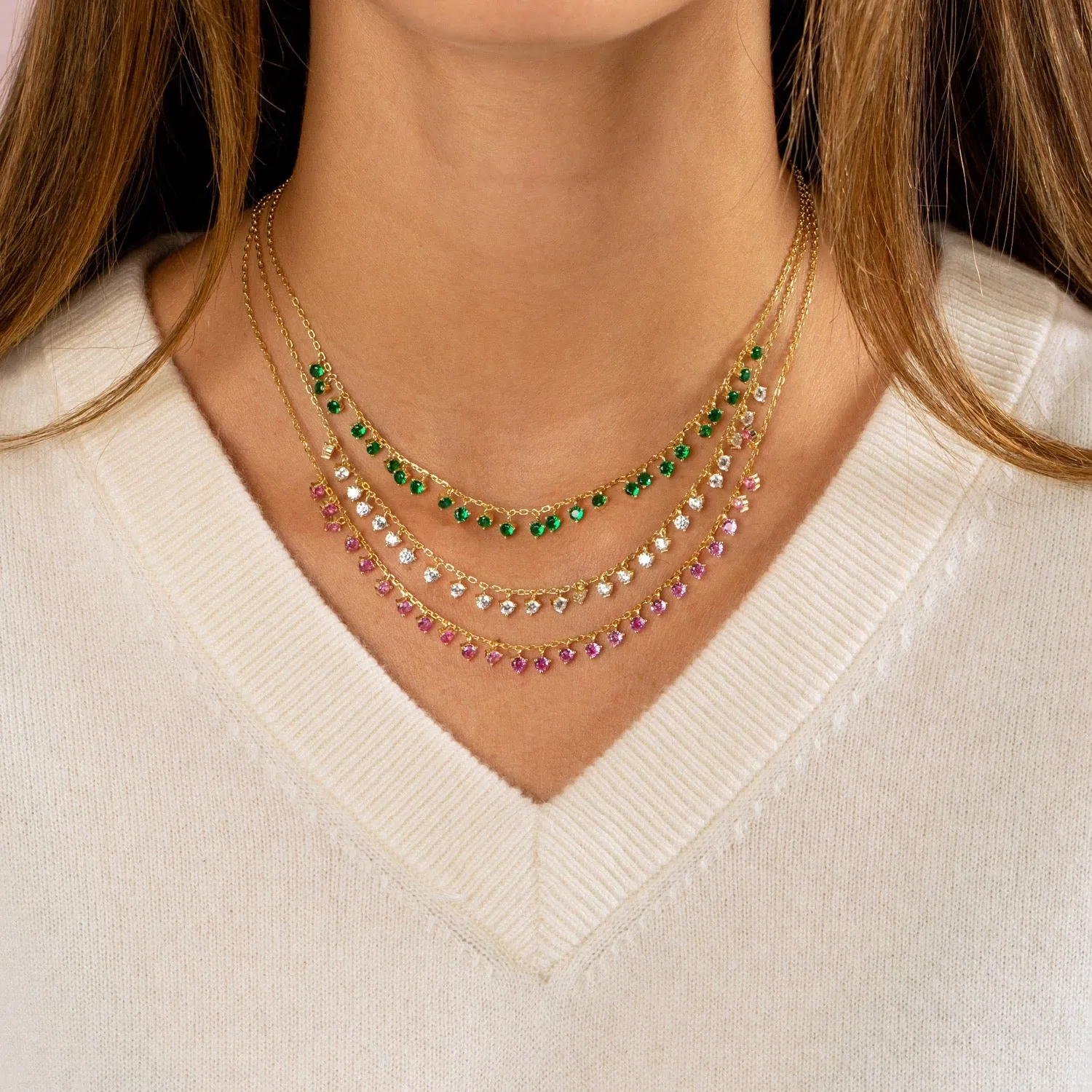 Colored Multi Stone Necklace