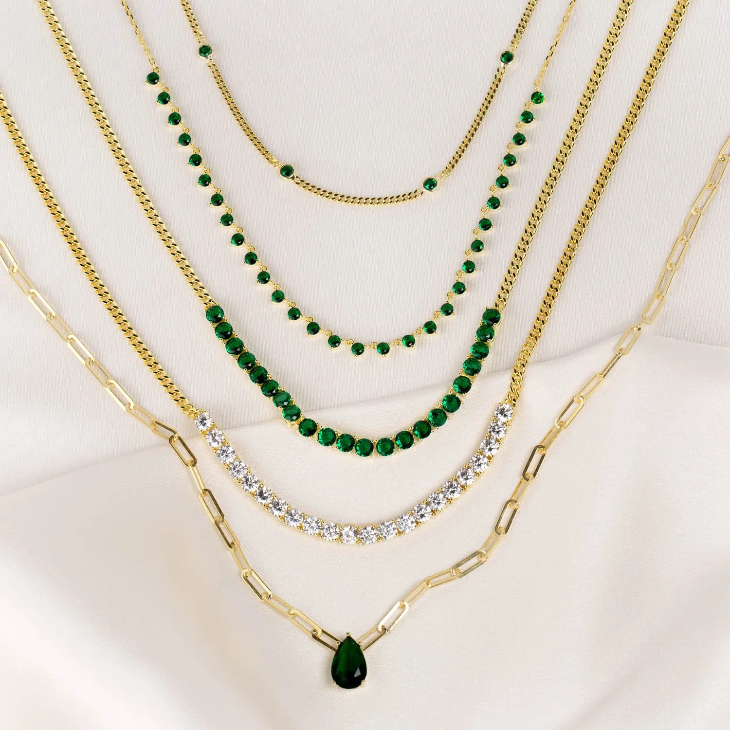 Colored Multi Stone Necklace