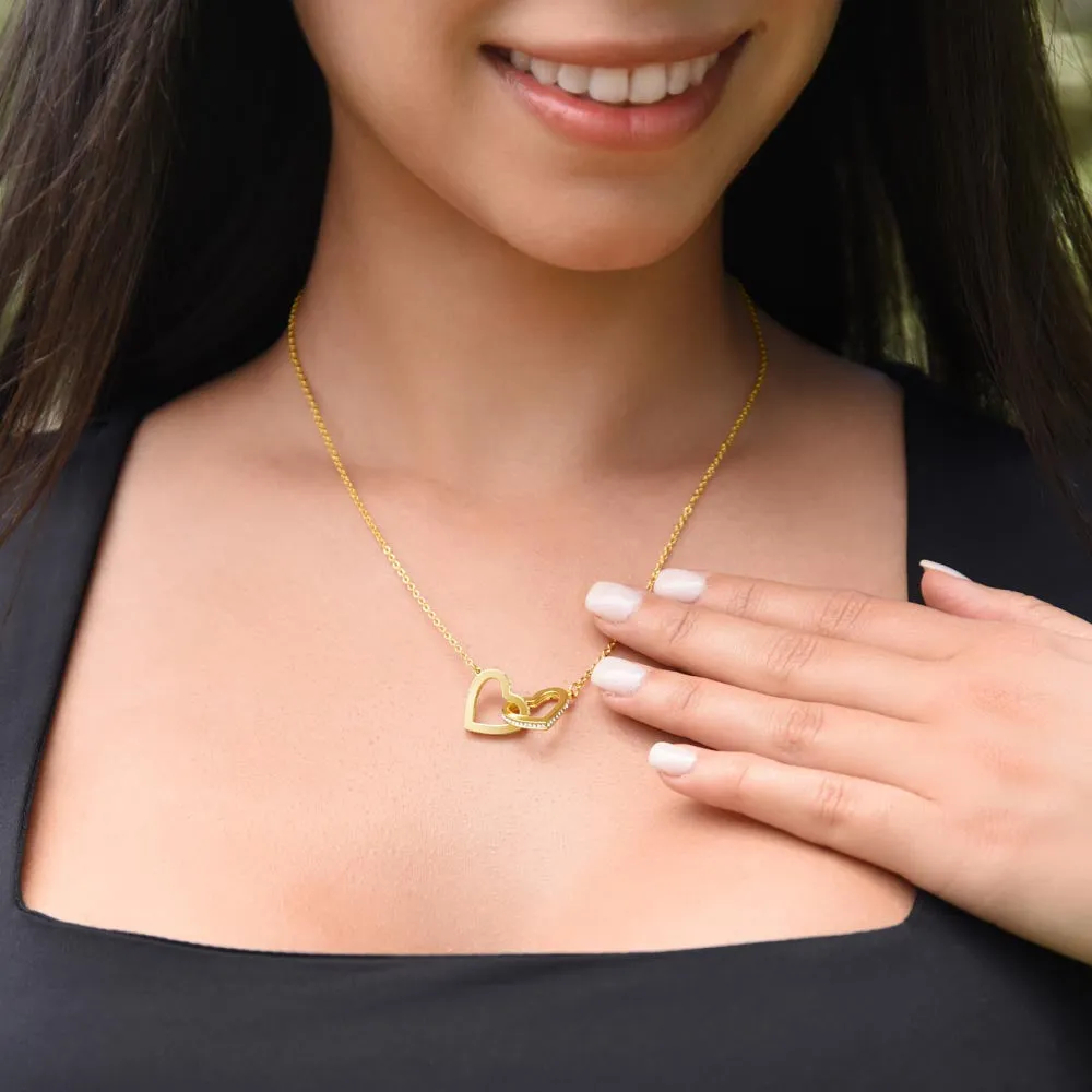 Connected Hearts Necklace, To My Lovely Granddaughter - Gold & Stainless Steel Necklace